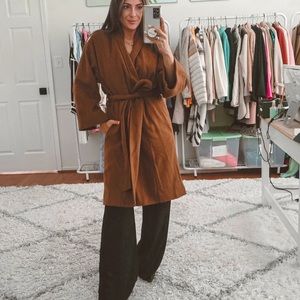 Worthington brown belted coat jacket